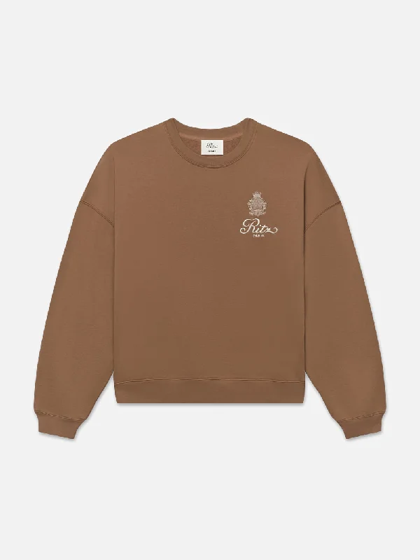 Ritz Unisex Breakfast In Bed Crewneck -- Camel