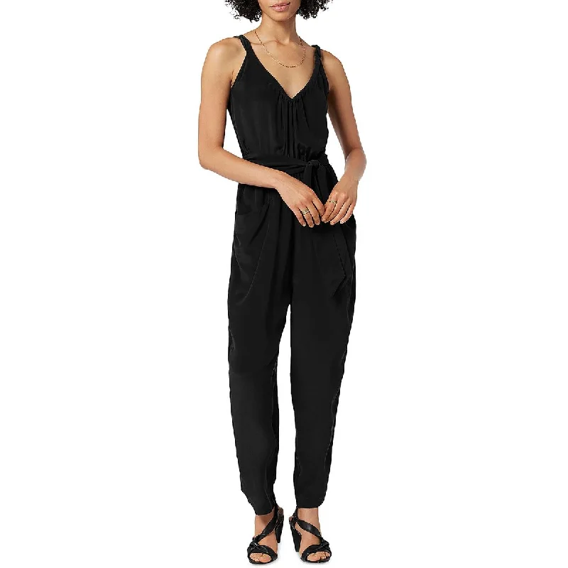 Joie Womens Vernet Chiffon Sheer Jumpsuit