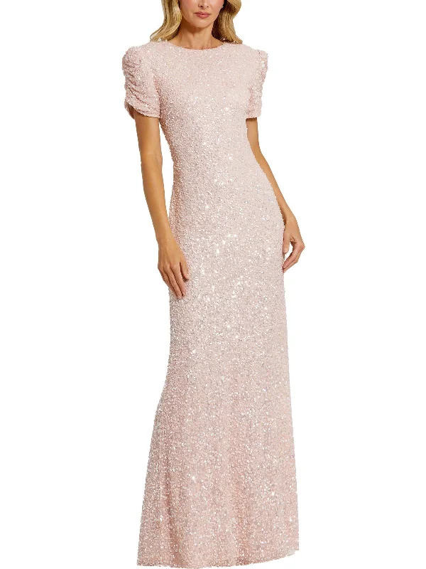 Womens Embellished Formal Evening Dress