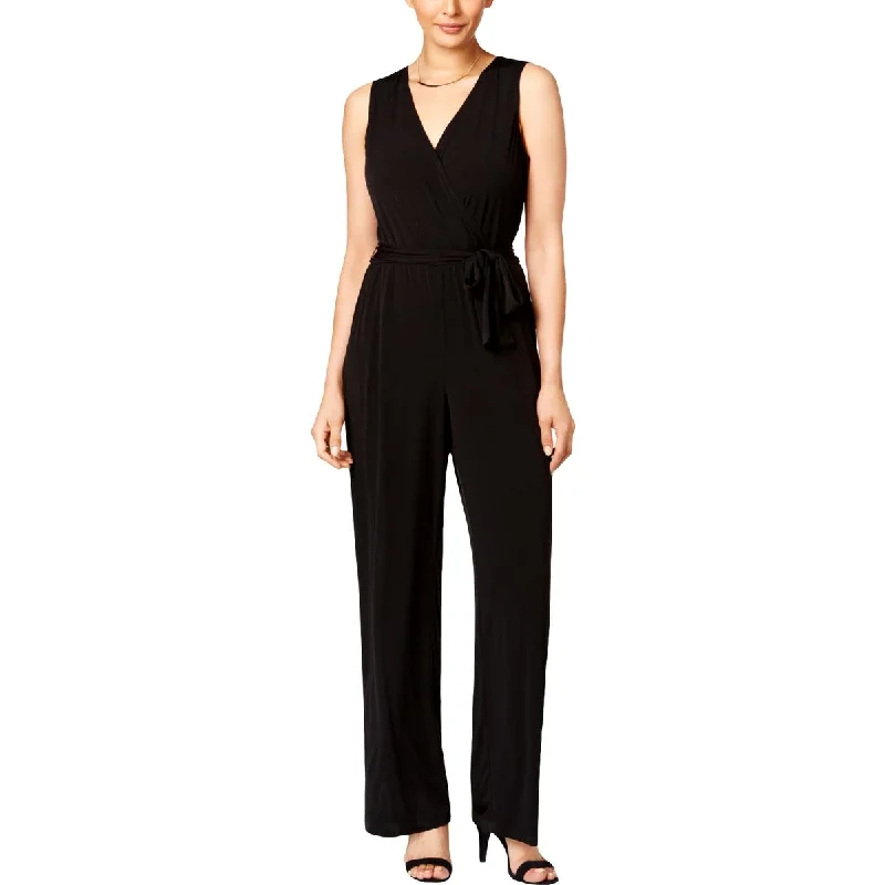 NY Collection Womens Petites Matte Jersey Jumpsuit