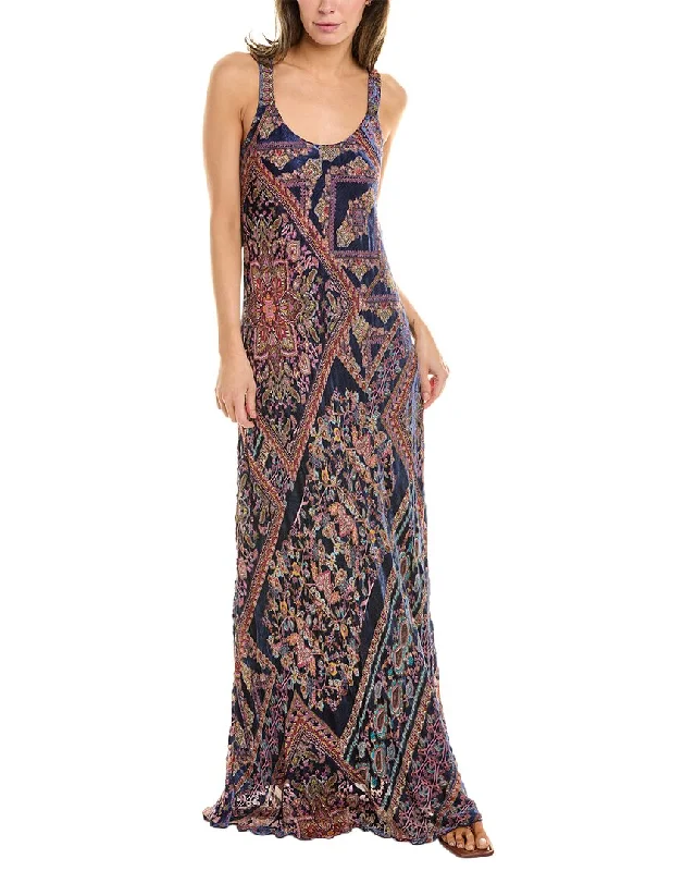 Johnny Was Omo Silk-Blend Maxi Dress