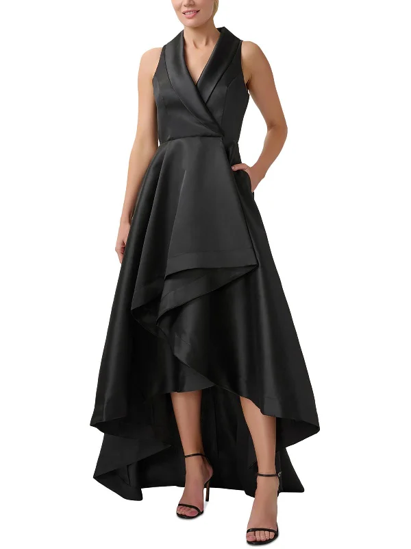 Womens Tuxedo Hi Low Evening Dress