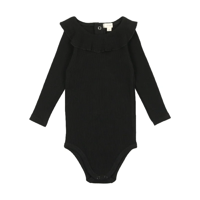 Lil Legs Ruffle Onesie - Black