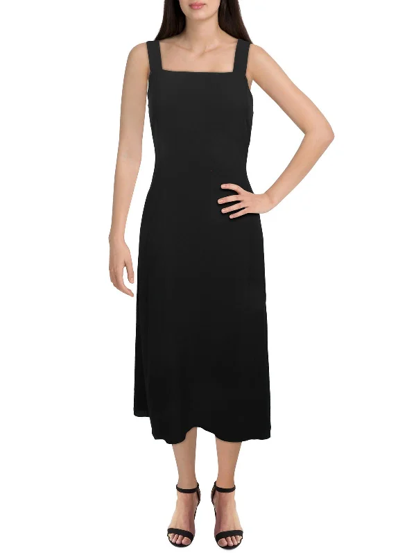 Petites Womens Silk Long Maxi Dress