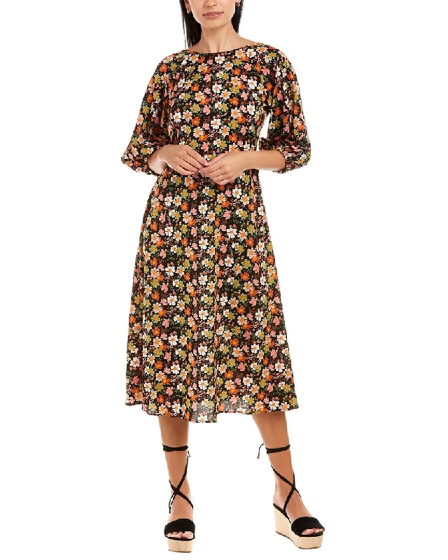 Traffic People Bow Down Midi Dress