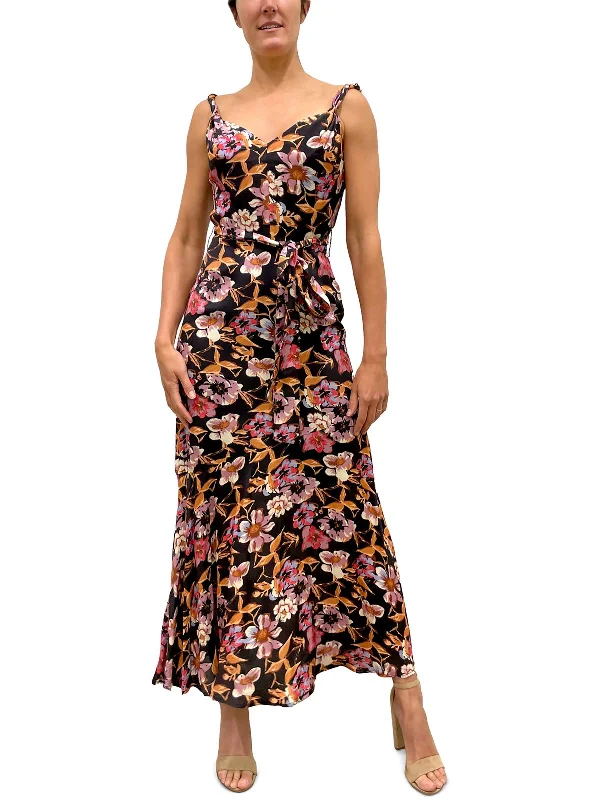 Womens Floral Print Long Maxi Dress