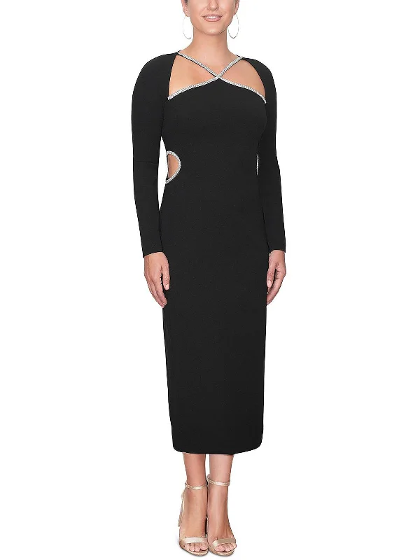 Maude Womens Cutout Long Cocktail and Party Dress