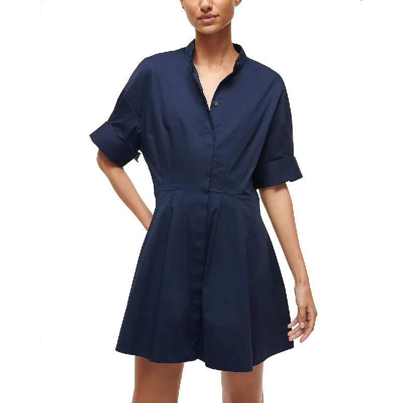 Lorenza Womens Short Sleeve Mini Shirtdress