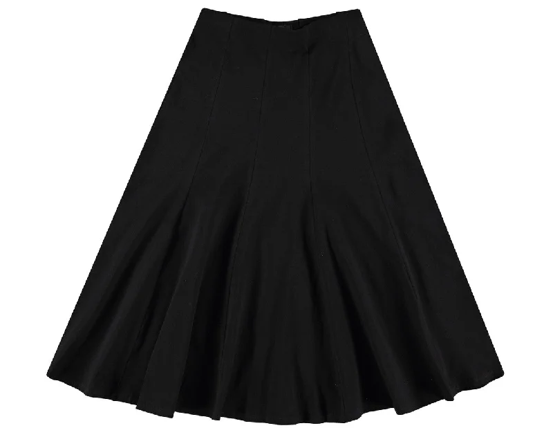 BGDK Ladies Cotton Panel Skirt 27" - Black BK1602AL