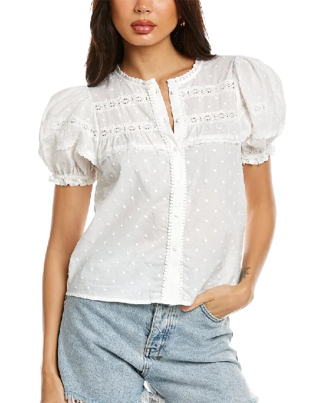 Stellah Lace-Trim Top