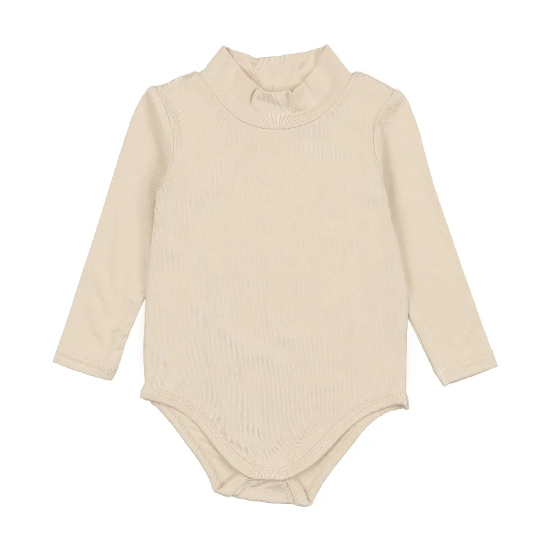 Lil Legs Bamboo Mockneck Onesie - Natural