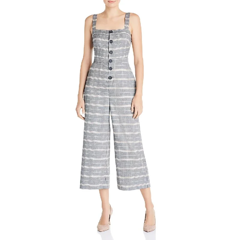 Cupcakes and Cashmere Womens Willa Plaid Checked Jumpsuit