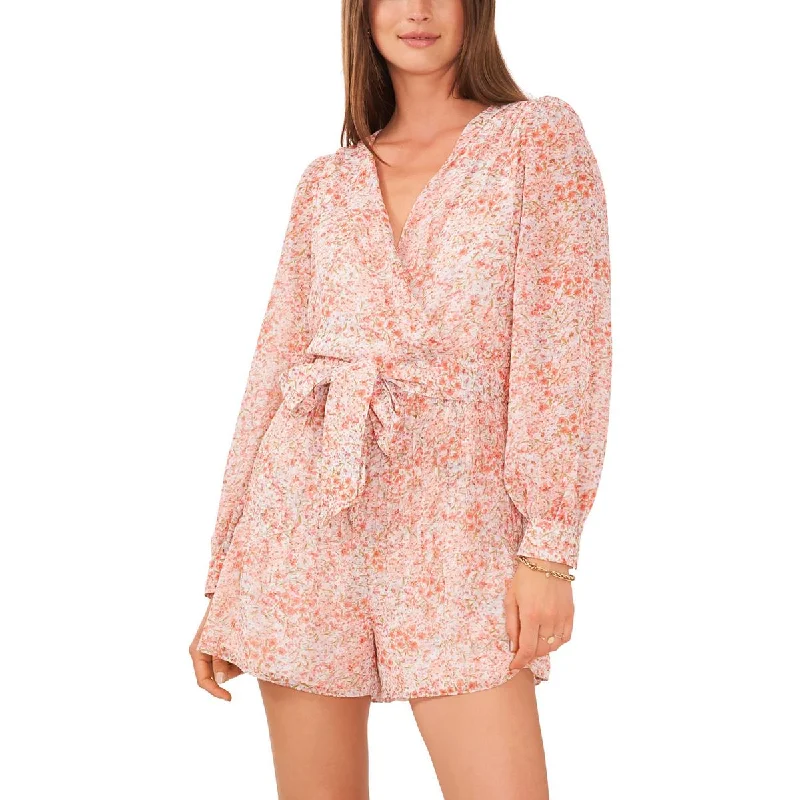 1.State Womens Chiffon Surplice Romper