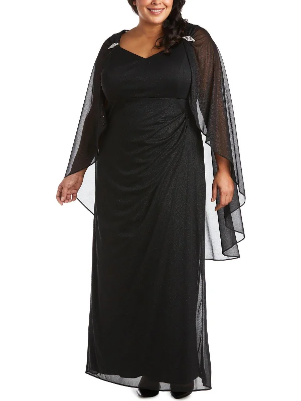 Plus Womens Empire Waist Long Evening Dress