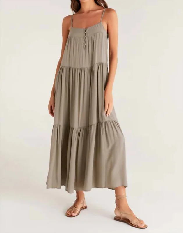 Waverly Maxi Dress In Smoke Sage