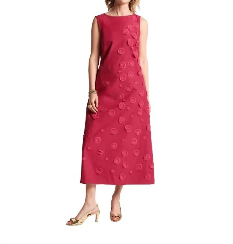 Mirabelle Midi Dress In Fuschia