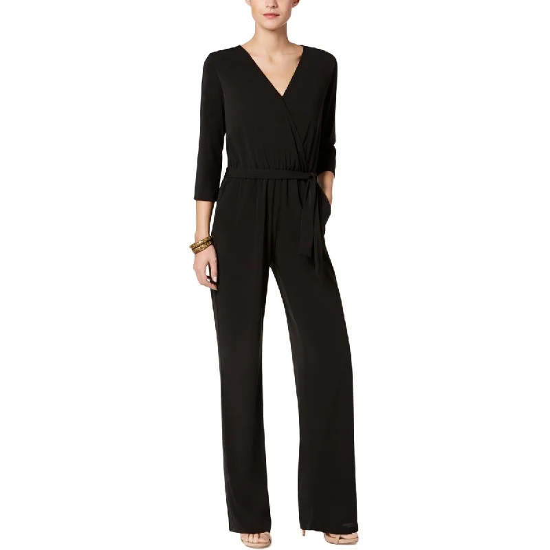 NY Collection Womens Petites Solid  Jumpsuit