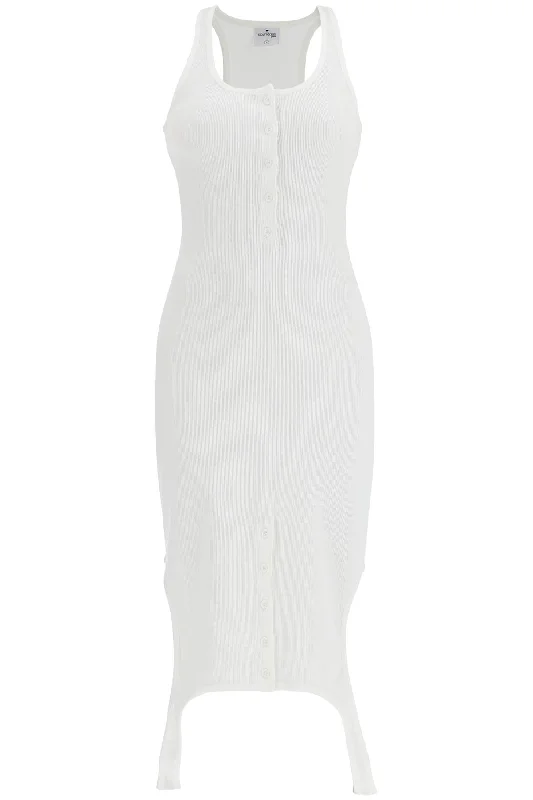 Courreges Women's Pleat Dress With Midi Length