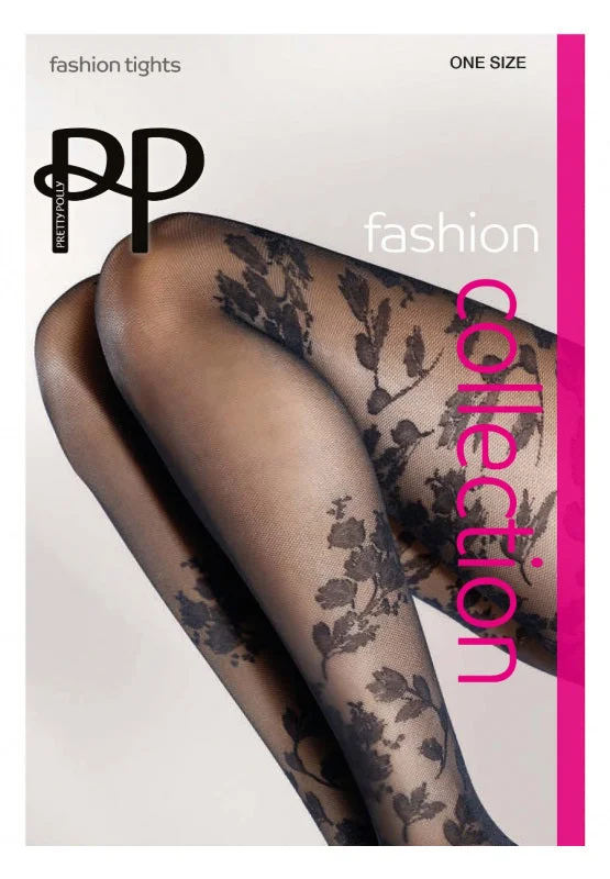 Pretty Polly Autumn Leaves Floral Patterned Fashion Tights