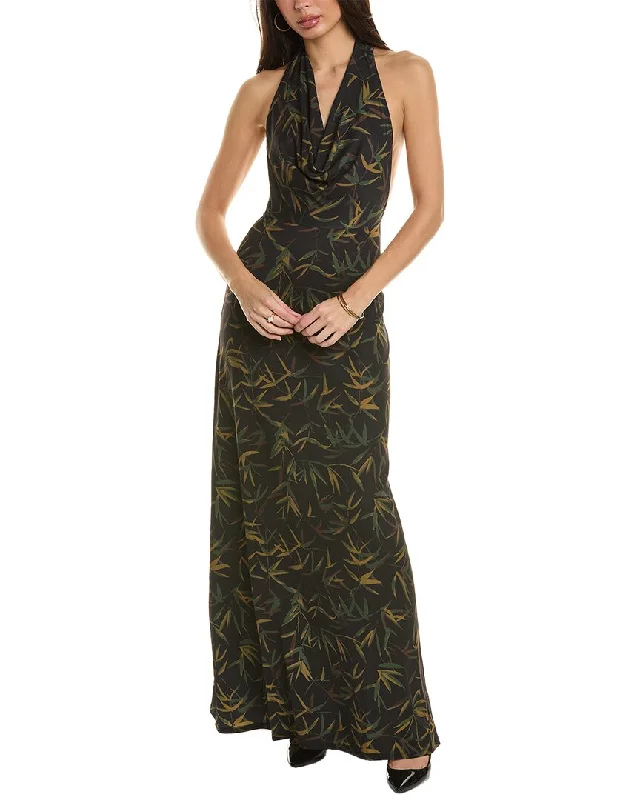 WeWoreWhat Cowl Halter Maxi Dress