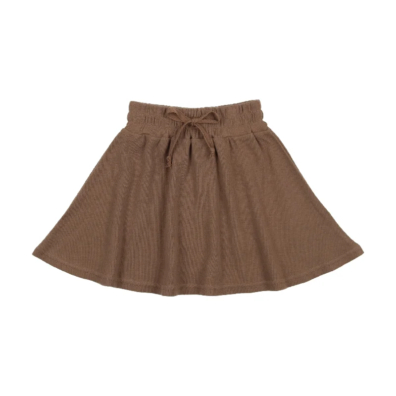 Lil Legs Ribbed Fashion Skirt - Camel