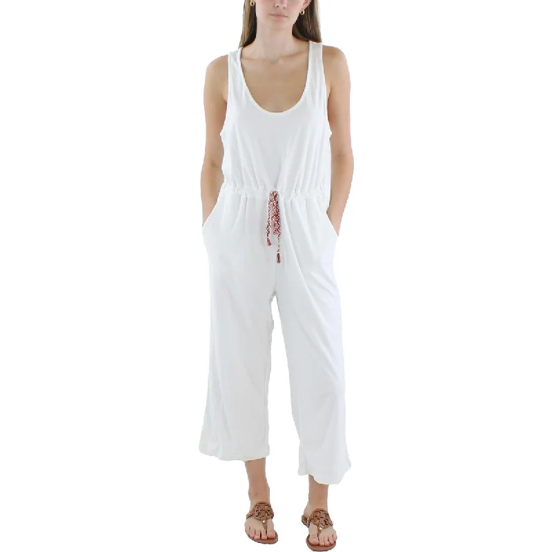 Mod-O-Doc Womens Belted Cotton Jumpsuit