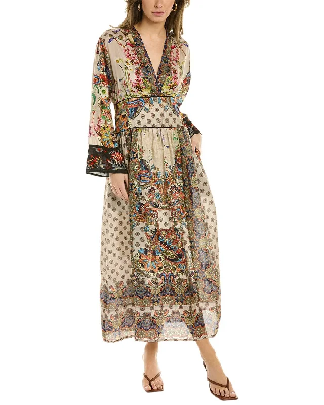 Johnny Was Tierra Zonia Silk Maxi Dress