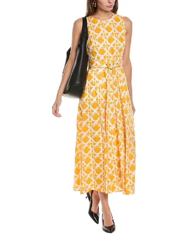 Diane von Furstenberg Elliot Linen-Blend Midi Dress