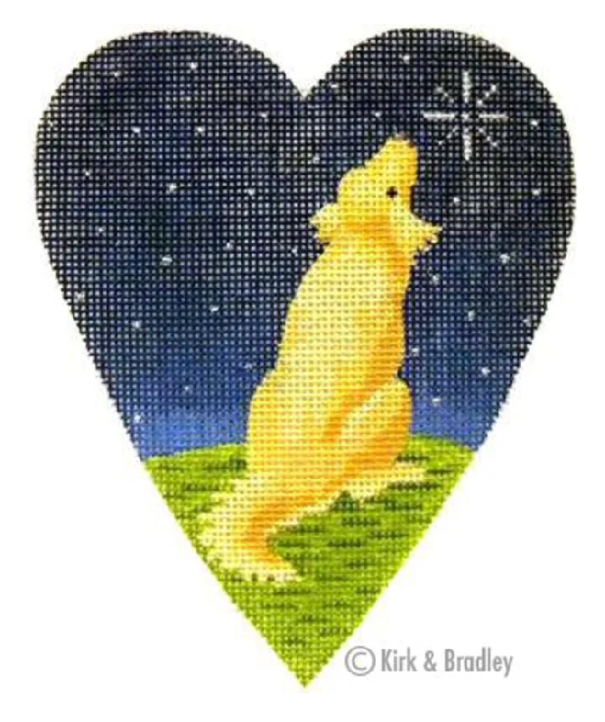 KB262 Midnight Golden Retriever Heart