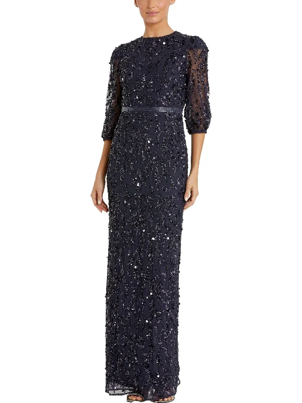 Womens Embellished Formal Evening Dress