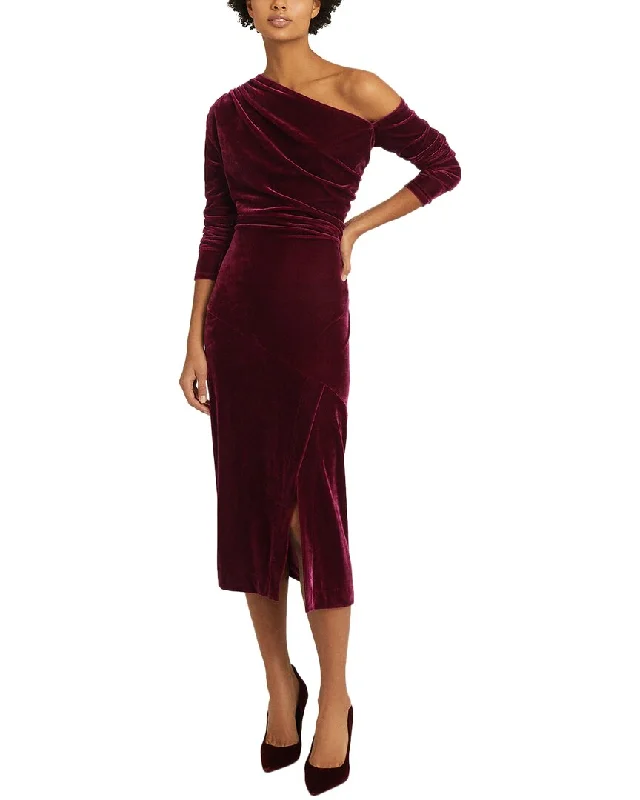 Reiss Bella Velvet Midi Dress