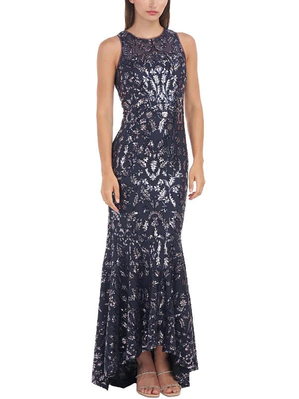 Womens Sequined Polyester Evening Dress