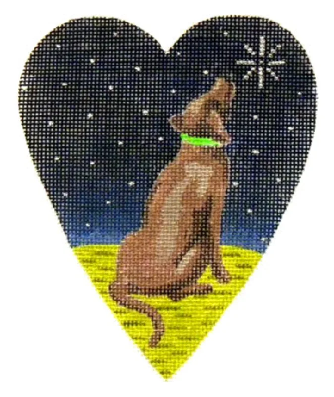 KB263 Midnight Chocolate Labrador Heart