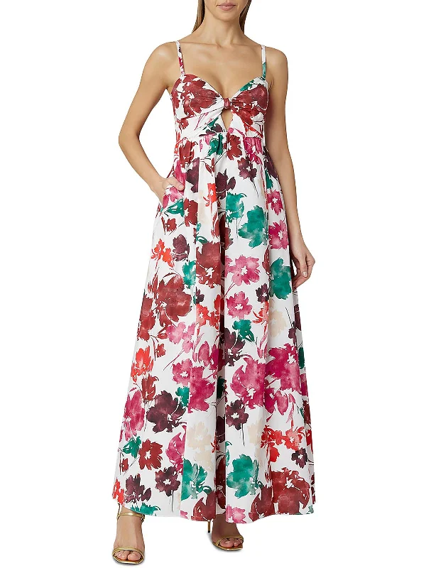 Womens V-neck Maxi Evening Dress