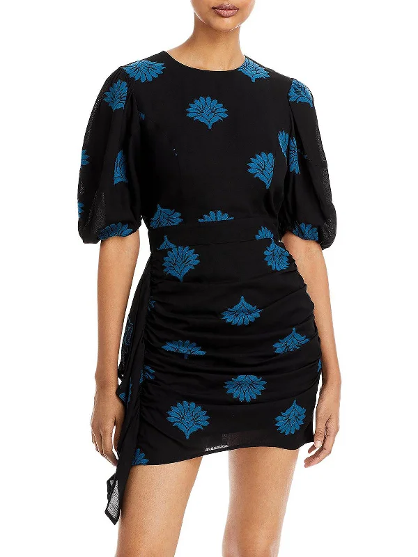 Pia Womens Printed Mini Bodycon Dress