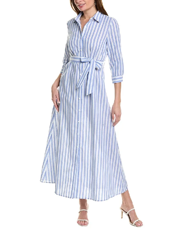 IPPONELLI  Striped Maxi Shirtdress