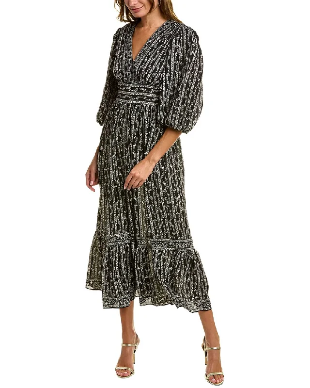 Max Studio Elbow Sleeve Maxi Dress