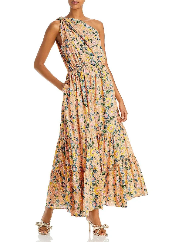 Botanica Womens Floral One Shoulder Maxi Dress