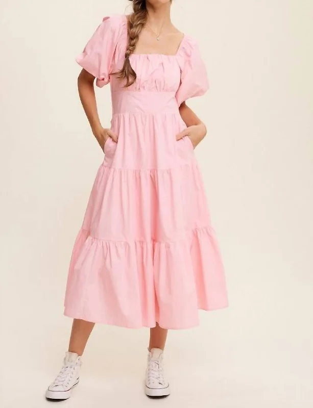 Meet Me In Cape Cod Maxi Dress In Pink