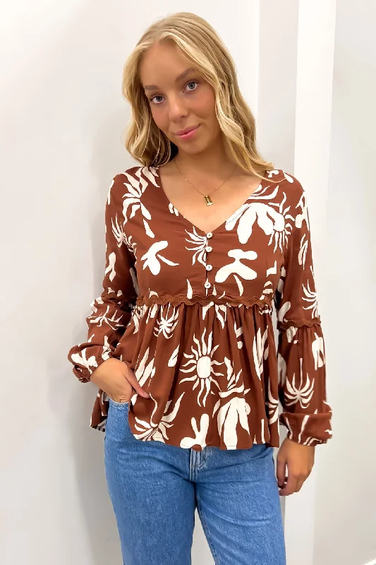 Jacqui Top Chocolate Phoenix Sun