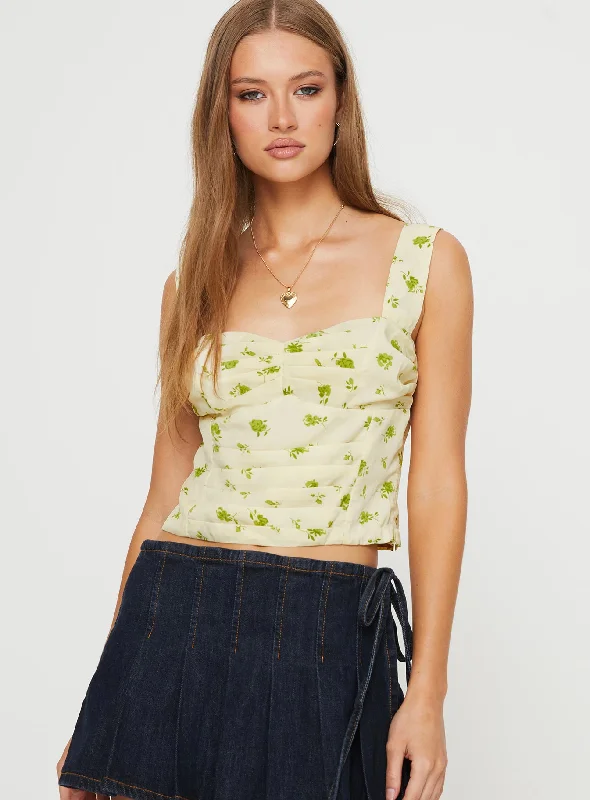 Bannes Top Yellow / Floral