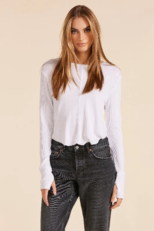 CROPPED BOXY LONG SLEEVE TEE