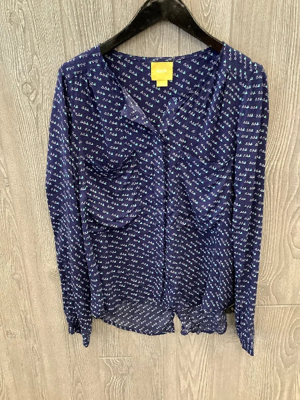 Top Long Sleeve By Maeve In Blue, Size: L