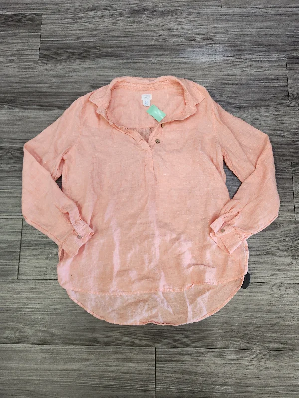 Top Long Sleeve By Sigrid Olsen In Pink, Size: M