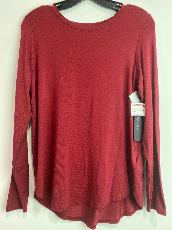 Top Long Sleeve By Tahari By Arthur Levine In Red, Size: S