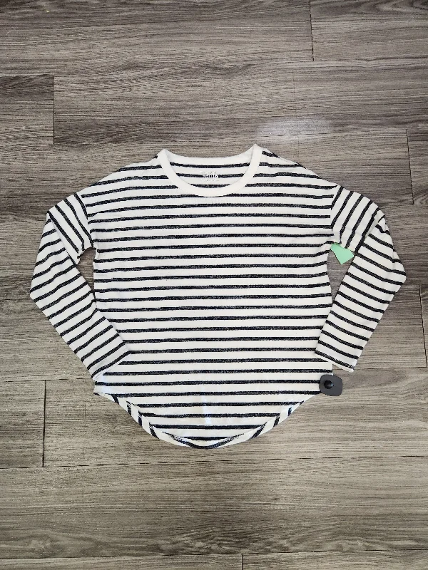 Top Long Sleeve By Time And Tru In Blue & White, Size: S