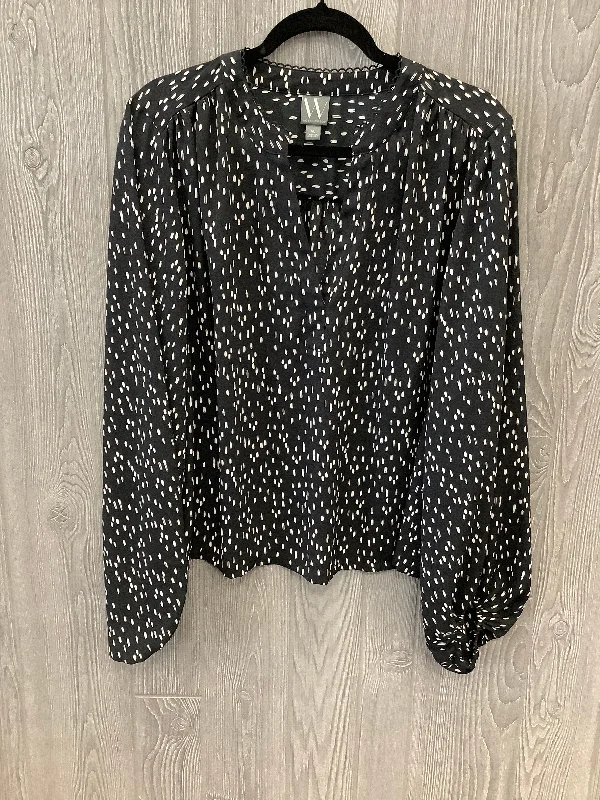 Top Long Sleeve By Worthington In Black, Size: Xl